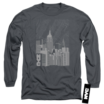 New York City Manhattan Monochrome Men's Long Sleeve T-Shirt Men's Long Sleeve T-Shirt New York City