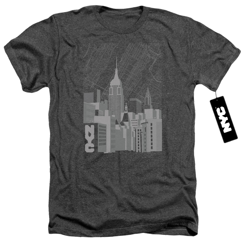 New York City Manhattan Monochrome Men's Heather T-Shirt Men's Heather T-Shirt New York City