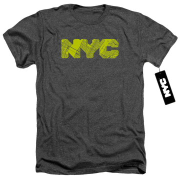 NYC Nyc Map Fill - Men's Heather T-Shirt Men's Heather T-Shirt New York City
