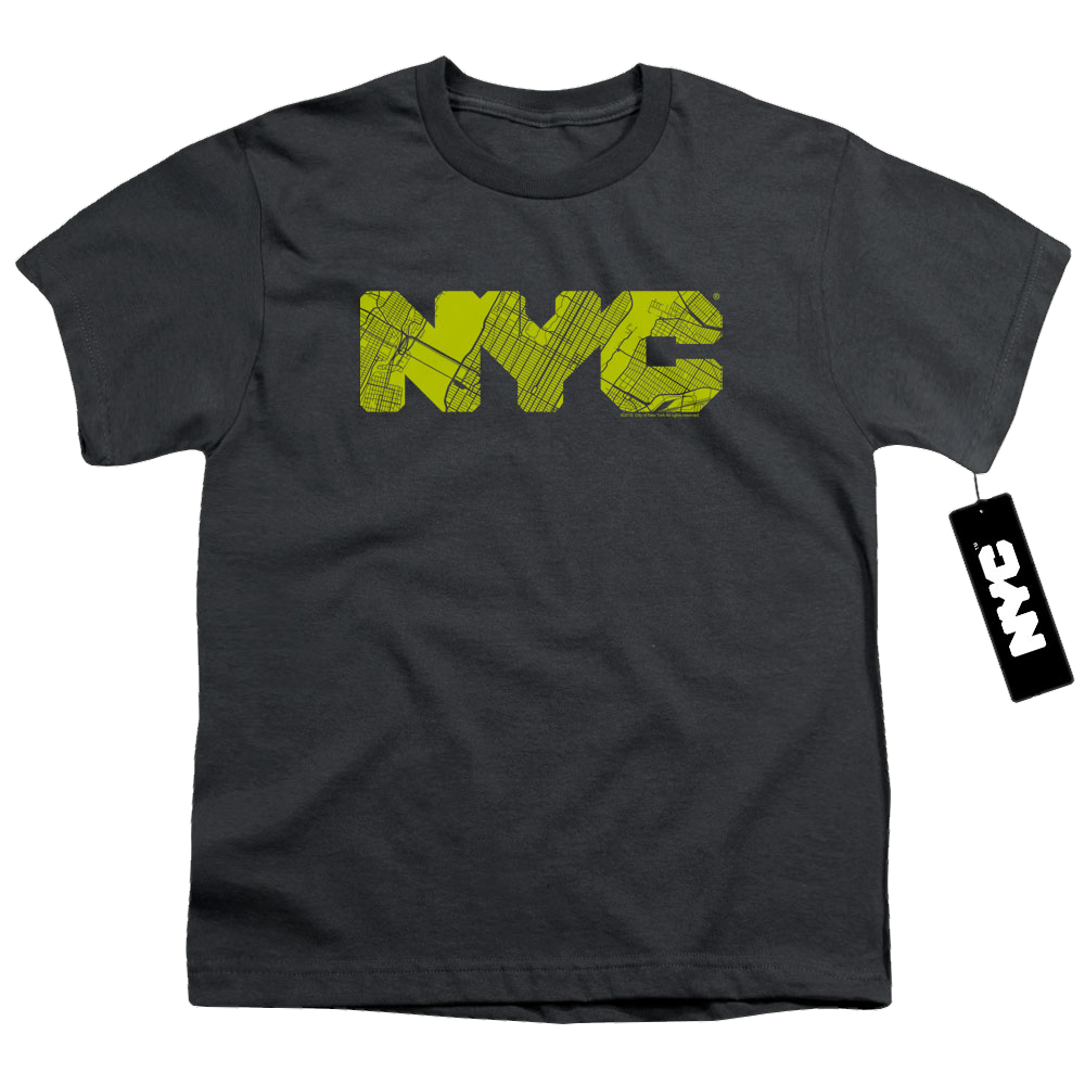 NYC Nyc Map Fill - Youth T-Shirt Youth T-Shirt (Ages 8-12) New York City