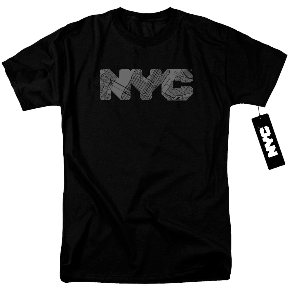 New York City Nyc Map Fill Men's Regular Fit T-Shirt Men's Regular Fit T-Shirt New York City