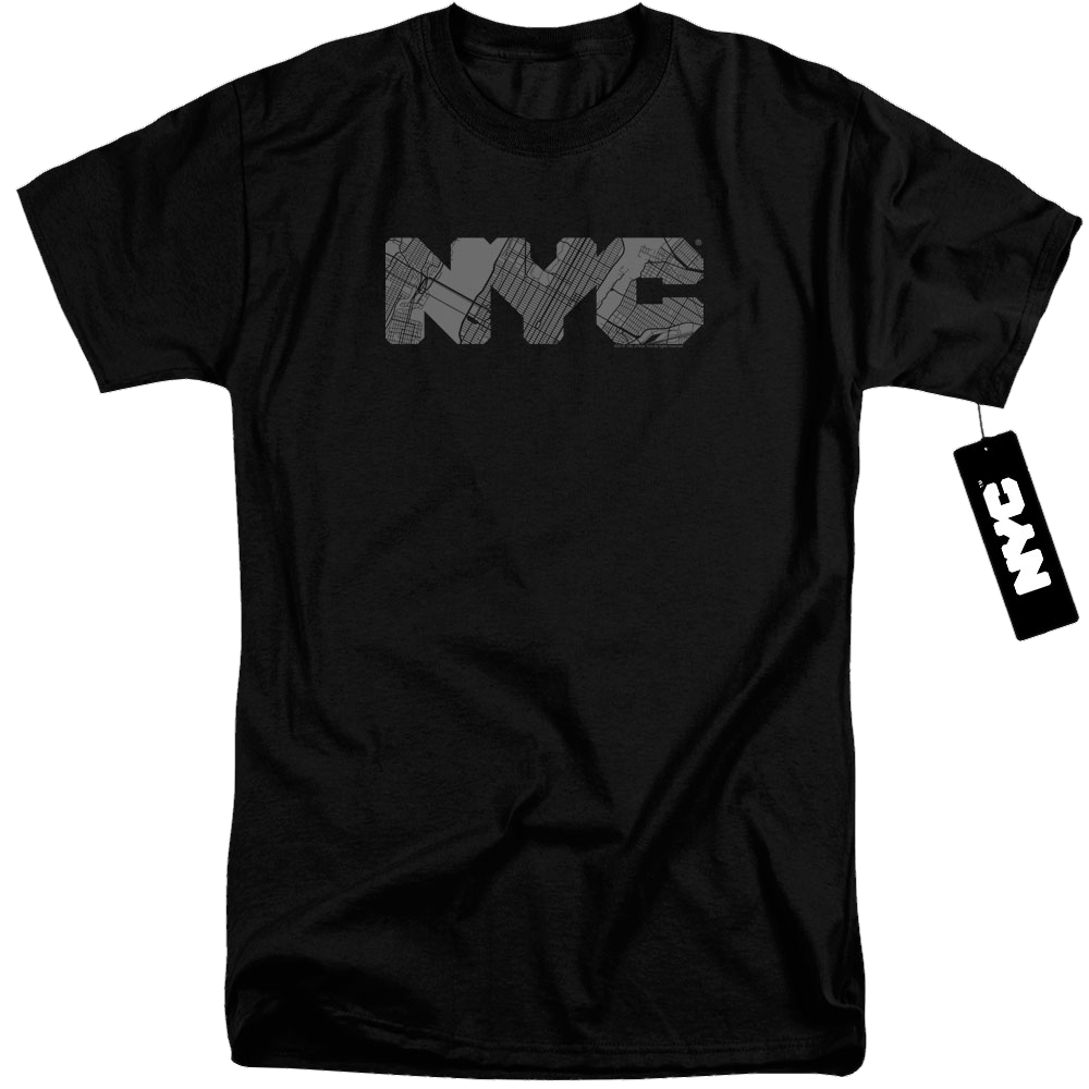 NYC Nyc Map Fill - Men's Tall Fit T-Shirt Men's Tall Fit T-Shirt New York City
