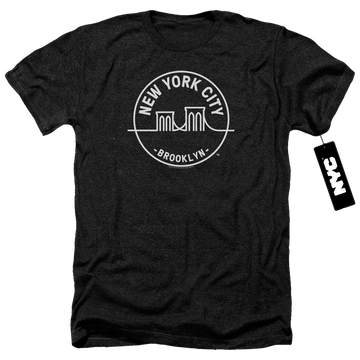 Charcoal men's heather t-shirt with New York City See Nyc Brooklyn graphic