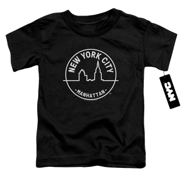 Black toddler t-shirt with New York City See Nyc Manhattan graphic