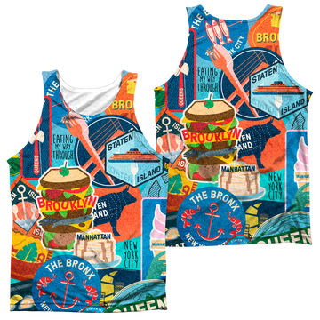 New York City Eating Nyc Men's All Over Print Tank Men's All Over Print Tank New York City