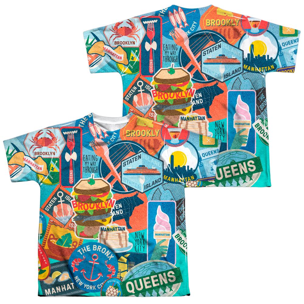 New York City Eating Nyc Youth All-Over Print T-Shirt (Ages 8-12) Youth All-Over Print T-Shirt (Ages 8-12) New York City
