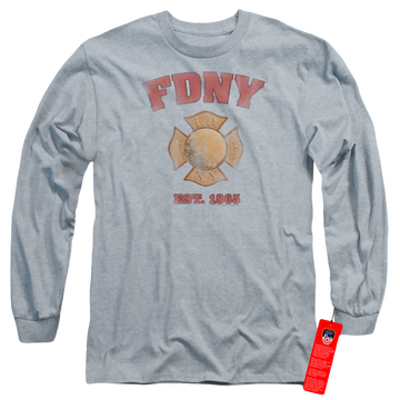 New York City Fdny Vintage Badge Men's Long Sleeve T-Shirt Men's Long Sleeve T-Shirt New York City