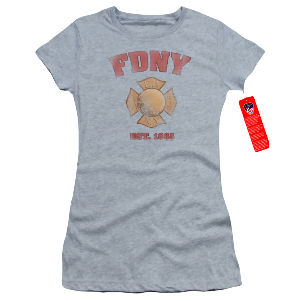 NYC Fdny Vintage Badge - Juniors T-Shirt Juniors T-Shirt New York City