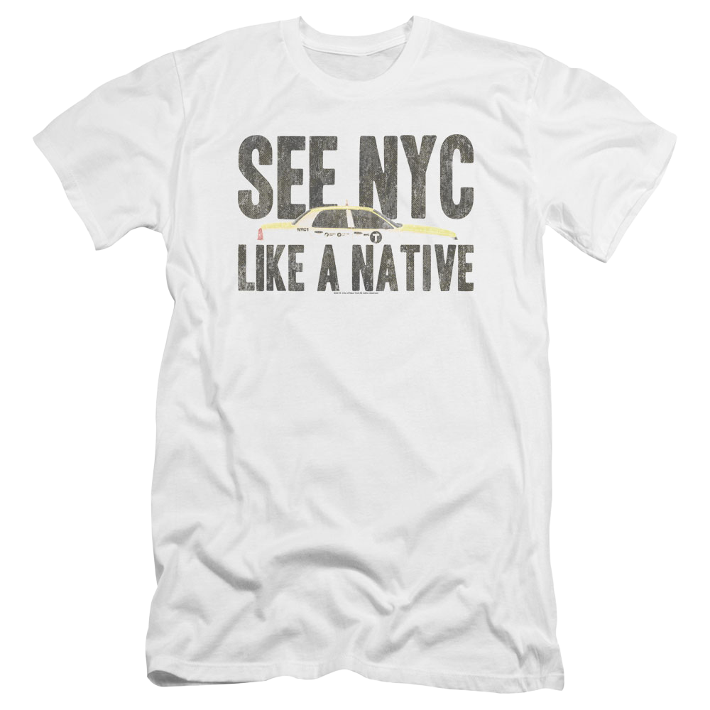 New York City Nyc Like A Native Men's Premium Slim Fit T-Shirt Men's Premium Slim Fit T-Shirt New York City