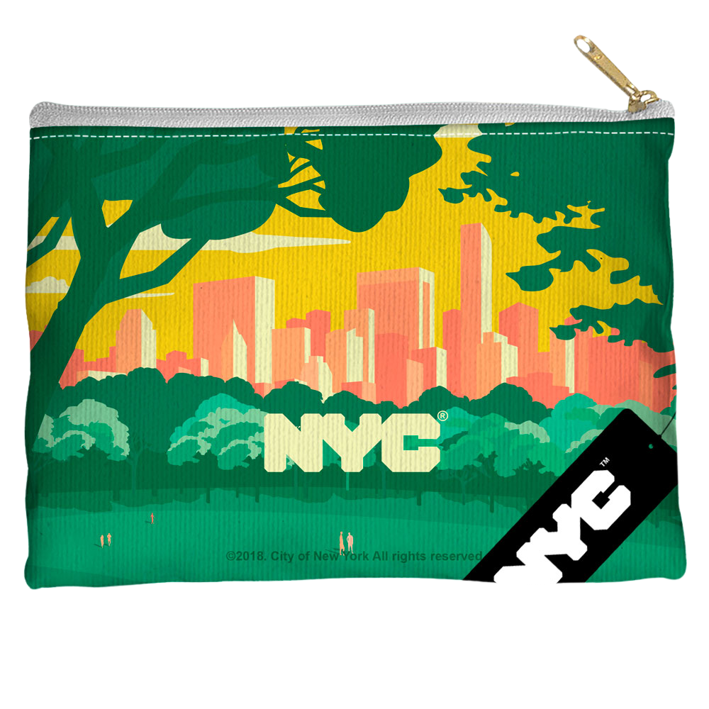 Nyc Central Park Skyline - Straight Bottom Accessory Pouch Straight Bottom Accessory Pouches New York City