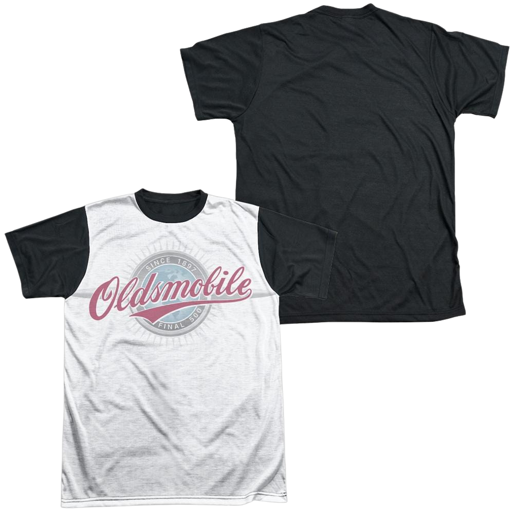 Oldsmobile Oversized And Faded Logo Men's Black Back T-Shirt Men's Black Back T-Shirt Oldsmobile