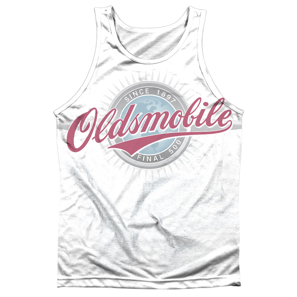 Oldsmobile - Oversized And Faded Logo Adult Tank Top Men's All Over Print Tank Oldsmobile