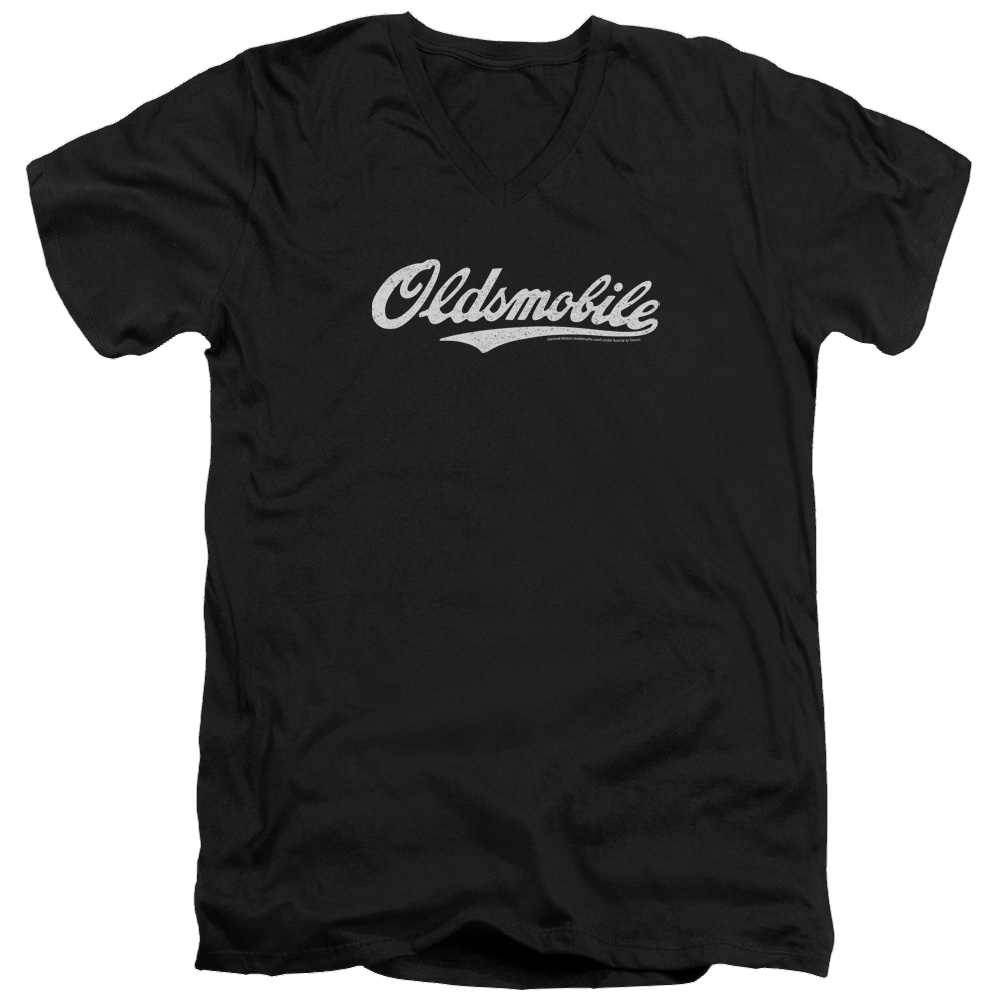 Oldsmobile Oldsmobile Cursive Logo Men's V-Neck T-Shirt Men's V-Neck T-Shirt Oldsmobile