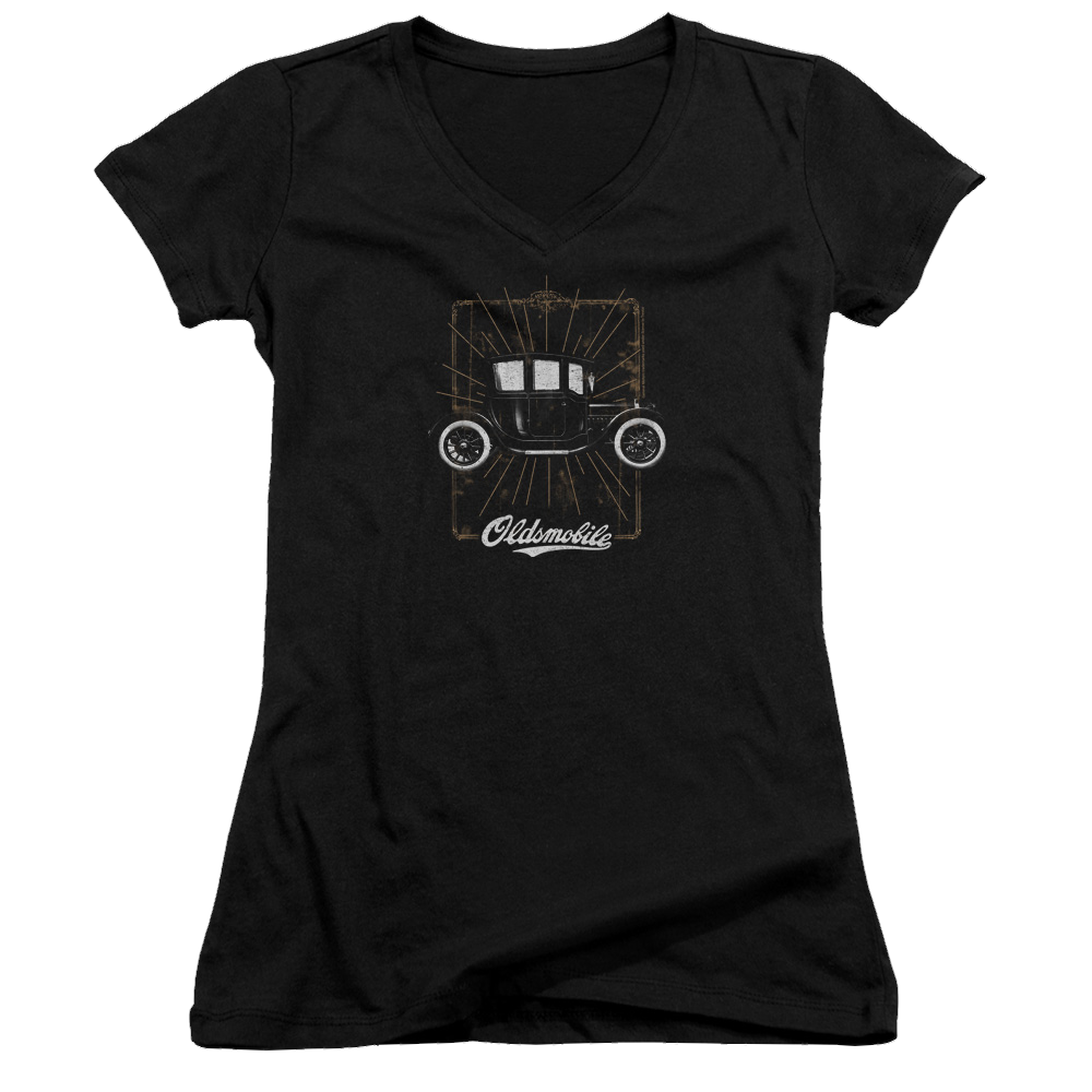 Oldsmobile 1912 Defender Juniors V-Neck T-Shirt Juniors V-Neck T-Shirt Oldsmobile