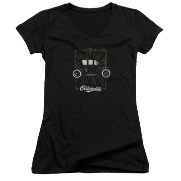 Oldsmobile 1912 Defender Juniors V-Neck T-Shirt Juniors V-Neck T-Shirt Oldsmobile