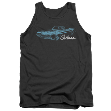 Charcoal men's tank with Oldsmobile 68 Cutlass graphic