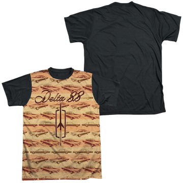 Oldsmobile Delta 88 men's black back t-shirt