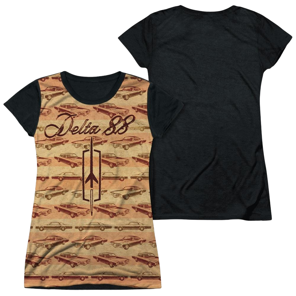 Oldsmobile Delta 88 Juniors Black Back T-Shirt Juniors Black Back T-Shirt Oldsmobile
