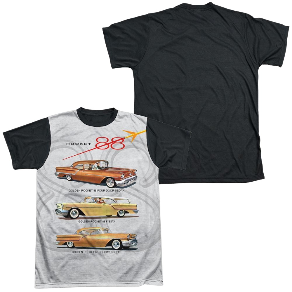 Oldsmobile Rocket Line Men's Black Back T-Shirt Men's Black Back T-Shirt Oldsmobile