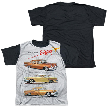 Oldsmobile Rocket Line Youth Black Back T-Shirt (Ages 8-12) Youth Black Back T-Shirt (Ages 8-12) Oldsmobile