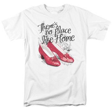 White men's regular fit t-shirt with Wizard of Oz Ruby Slippers graphic