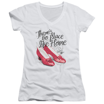 Wizard of Oz Ruby Slippers Juniors V-Neck T-Shirt Juniors V-Neck T-Shirt Wizard of Oz