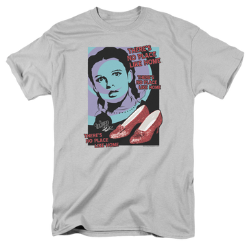 Silver men's regular fit t-shirt with Wizard of Oz Click 3 Times graphic