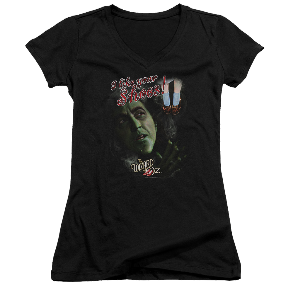 Woz I Like Your Shoes Juniors V-Neck T-Shirt Juniors V-Neck T-Shirt Wizard of Oz