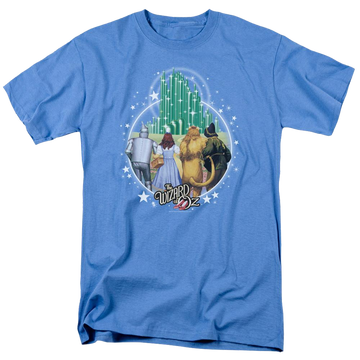 Carolina blue men's regular fit t-shirt with Wizard of Oz Emerald City graphic