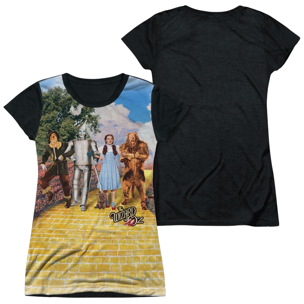 Woz On The Road Juniors Black Back T-Shirt Juniors Black Back T-Shirt Wizard of Oz