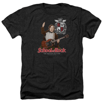 Charcoal men's heather t-shirt with School of Rock The Teacher Is In graphic