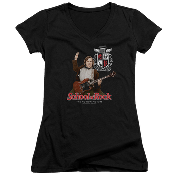 School of Rock The Teacher Is In - Juniors V-Neck T-Shirt Juniors V-Neck T-Shirt School of Rock