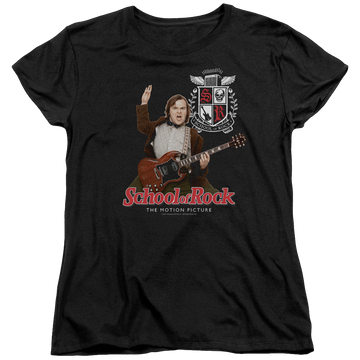 Black women's t-shirt with School of Rock The Teacher Is In graphic