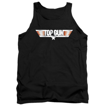 Black men's tank with Top Gun Logo graphic