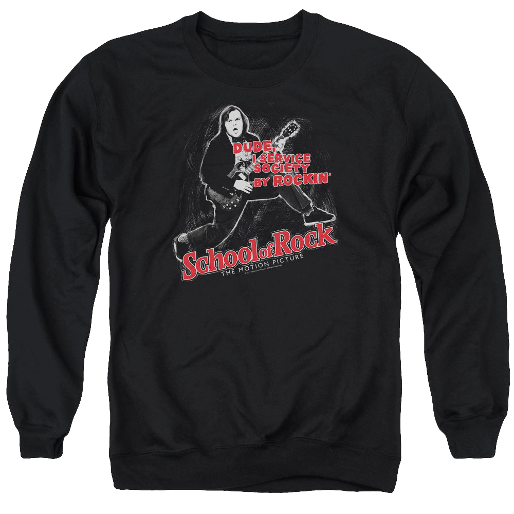 School of Rock Rockin - Men's Crewneck Sweatshirt Men's Crewneck Sweatshirt School of Rock