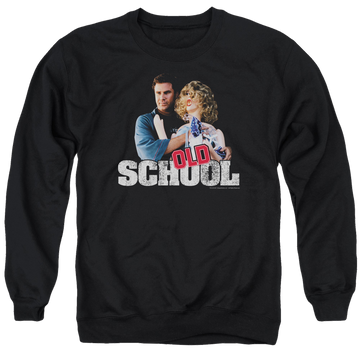 Black men's crewneck sweatshirt with Old School Frank And Friend graphic