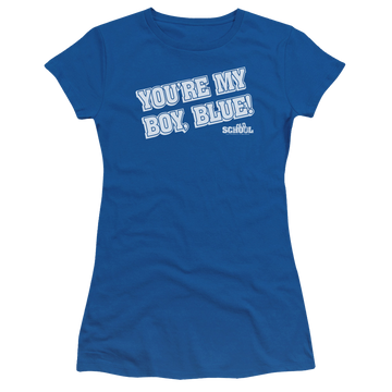Royal juniors t-shirt with Old School My Boy Blue graphic