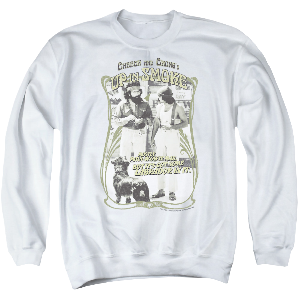 Up in Smoke Labrador - Men's Crewneck Sweatshirt Men's Crewneck Sweatshirt Cheech & Chong