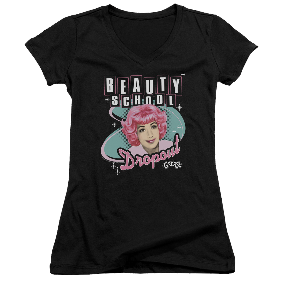 Grease Beauty School Dropout - Juniors V-Neck T-Shirt Juniors V-Neck T-Shirt Grease