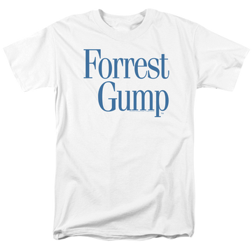 White men's regular fit t-shirt with Forrest Gump Logo graphic