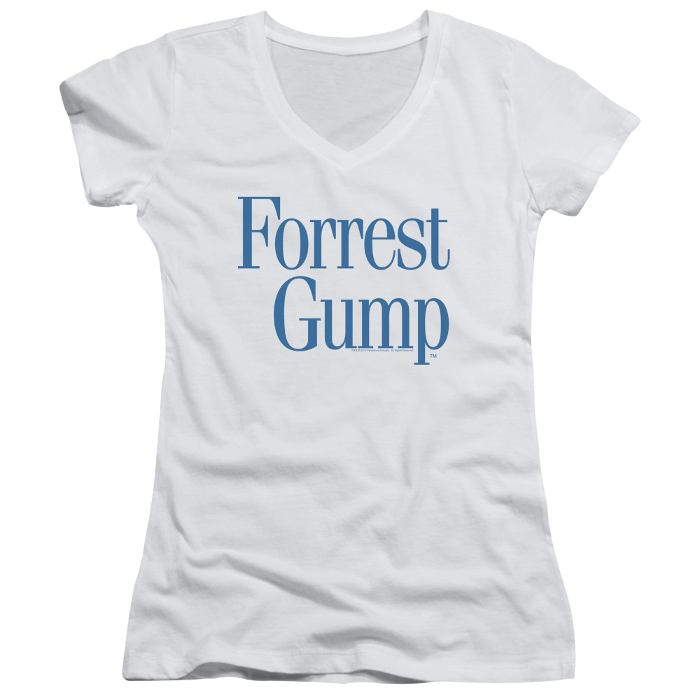 Forrest Gump Logo - Juniors V-Neck T-Shirt Juniors V-Neck T-Shirt Forrest Gump