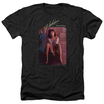 Charcoal men's heather t-shirt with Flashdance Title graphic