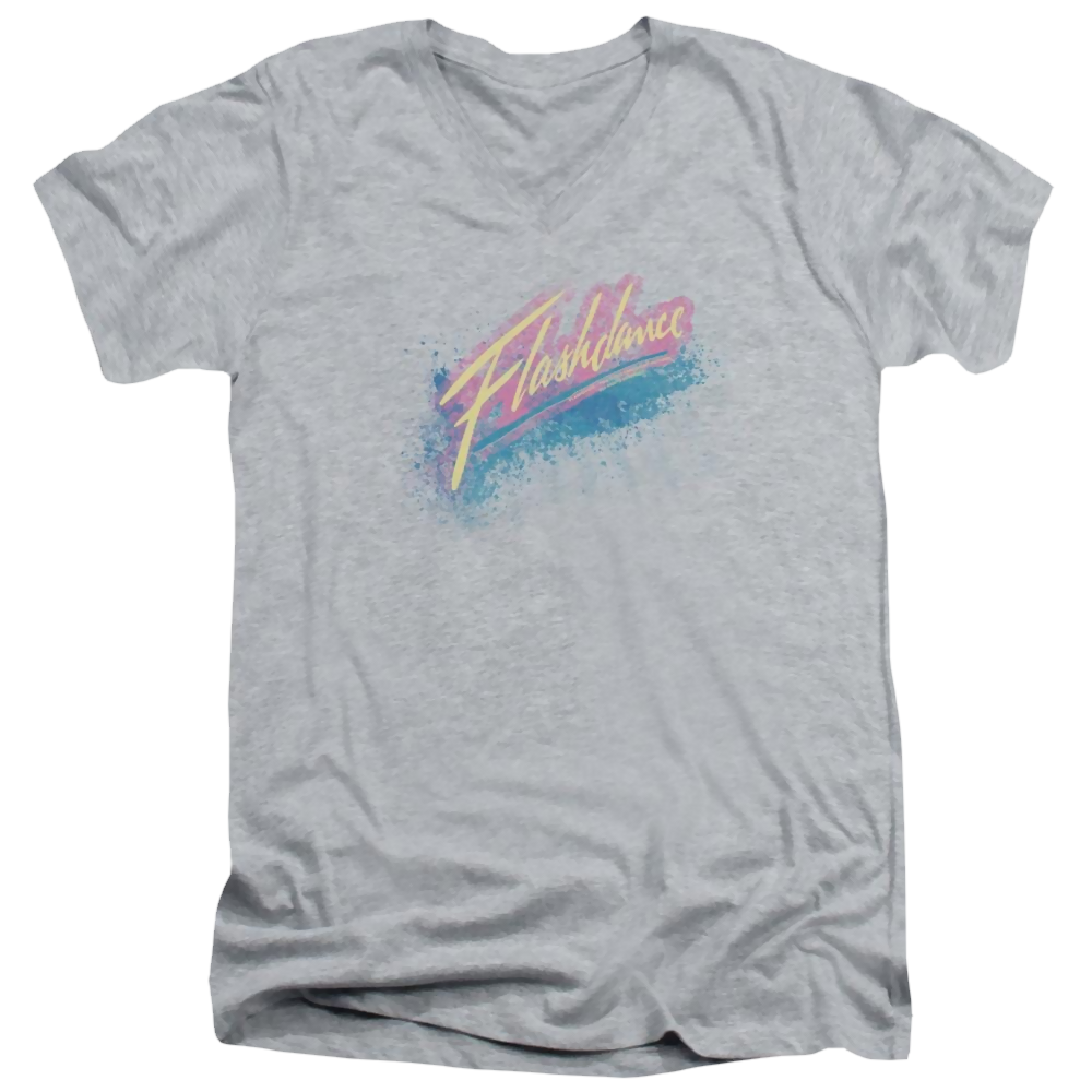 Flashdance Spray Logo - Men's V-Neck T-Shirt Men's V-Neck T-Shirt Flashdance