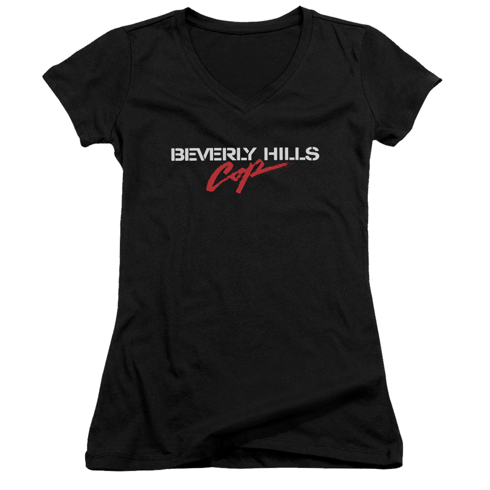 Beverly Hills Cop Logo - Juniors V-Neck T-Shirt Juniors V-Neck T-Shirt Beverly Hills Cop
