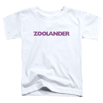 White toddler t-shirt with Zoolander Logo graphic