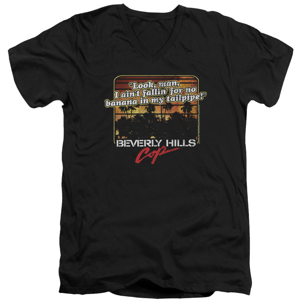 Beverly Hills Cop Banana In My Tailpipe - Men's V-Neck T-Shirt Men's V-Neck T-Shirt Beverly Hills Cop