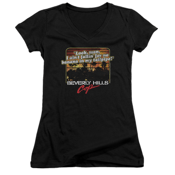 Beverly Hills Cop Banana In My Tailpipe - Juniors V-Neck T-Shirt Juniors V-Neck T-Shirt Beverly Hills Cop