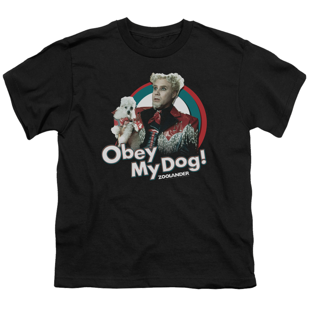 Zoolander Obey My Dog - Youth T-Shirt Youth T-Shirt (Ages 8-12) Zoolander