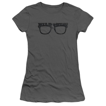Charcoal juniors t-shirt with Major League Wild Thing graphic