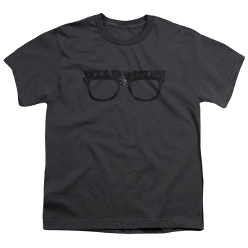 Charcoal youth t-shirt for ages 8 to 12 with Major League Wild Thing graphic